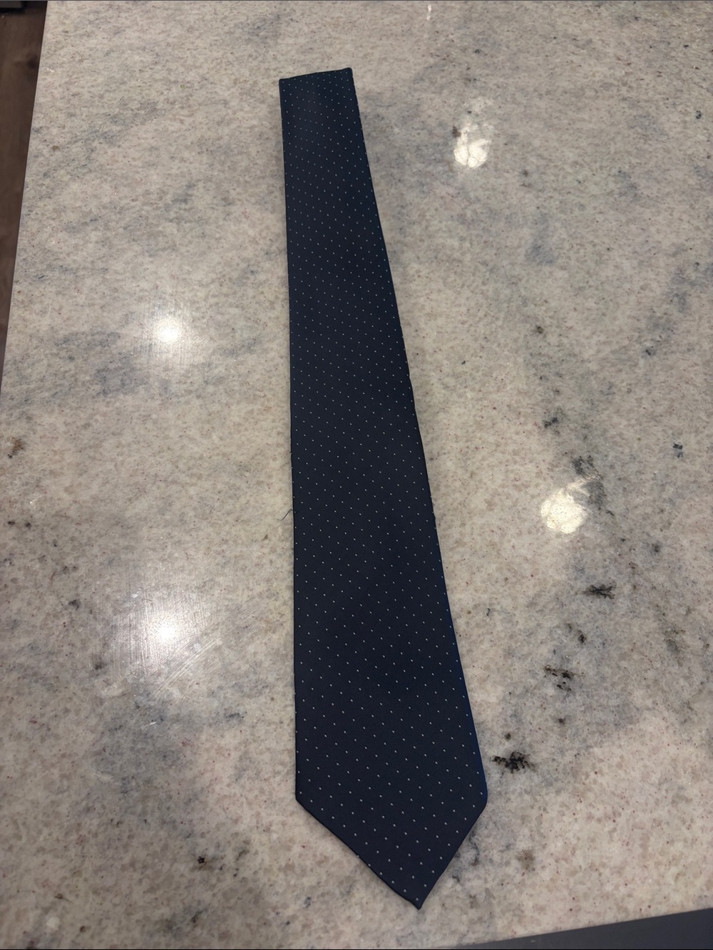 Navy Microdot Men's Tie - Unbranded